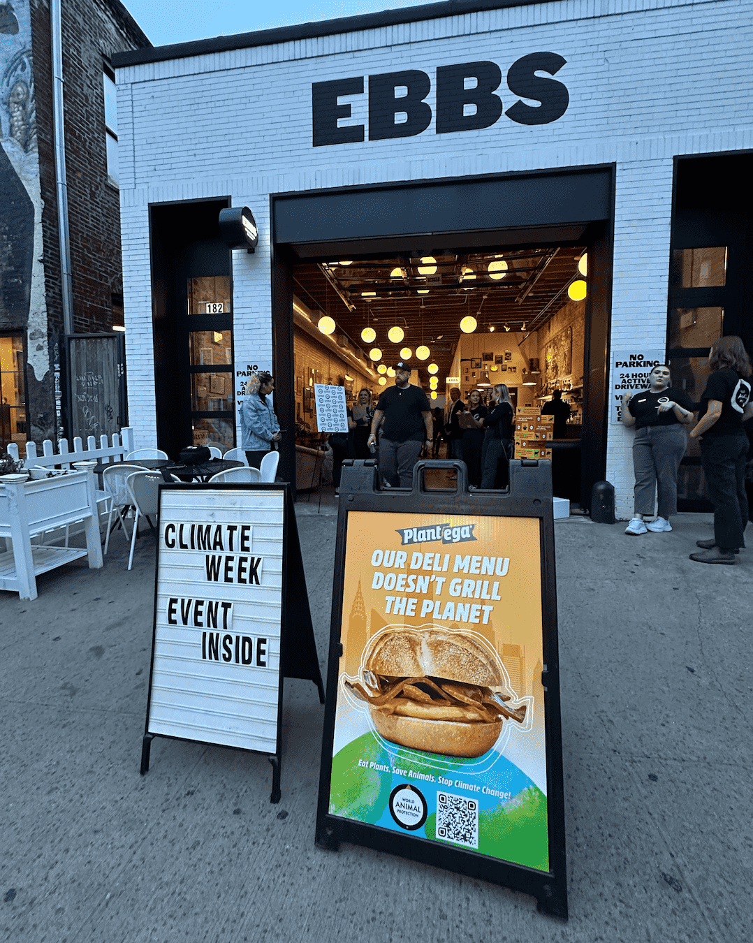 The exterior of Ebbs Brewing Co. during Climate Week NYC.