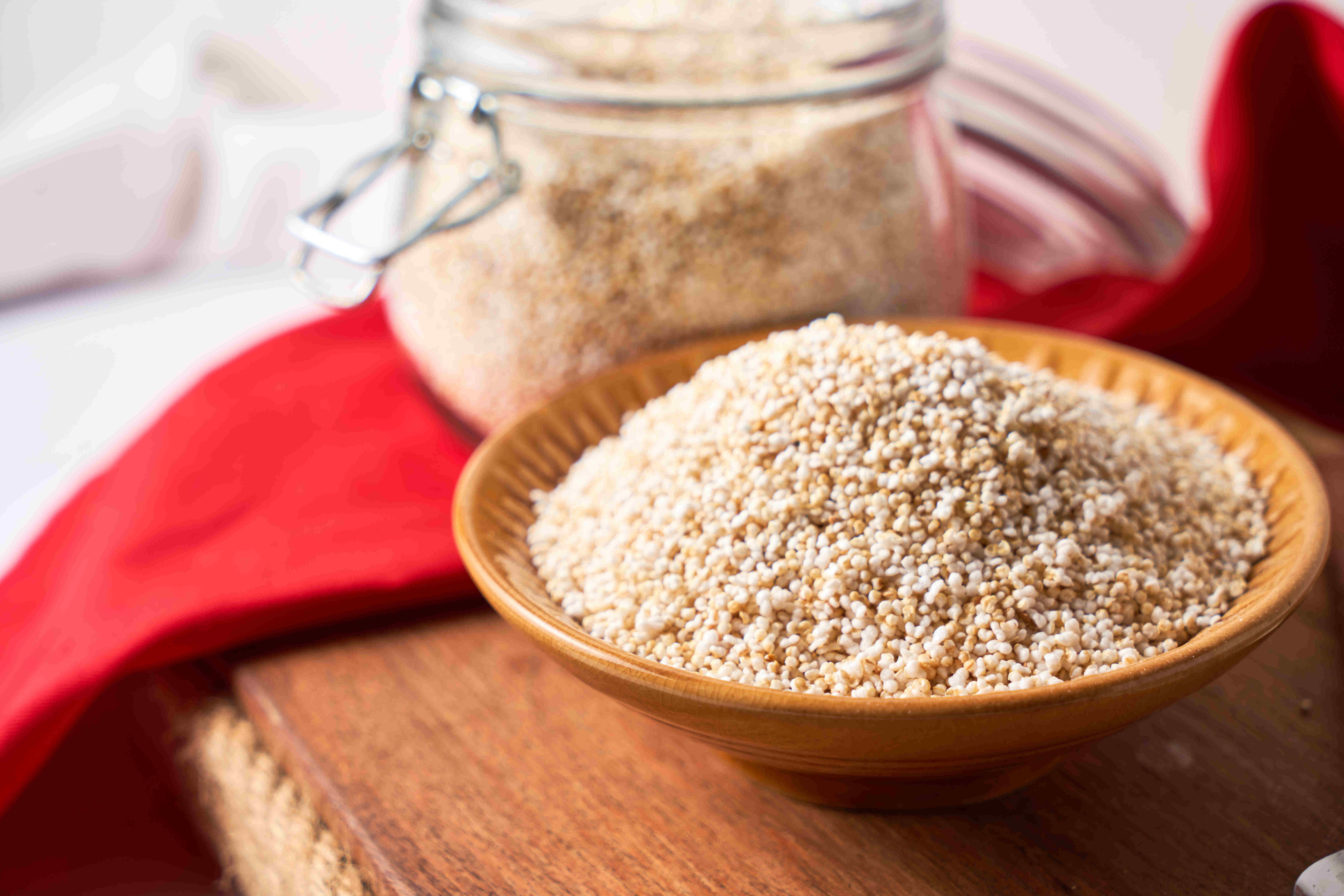 Amaranth grains in a bowl.