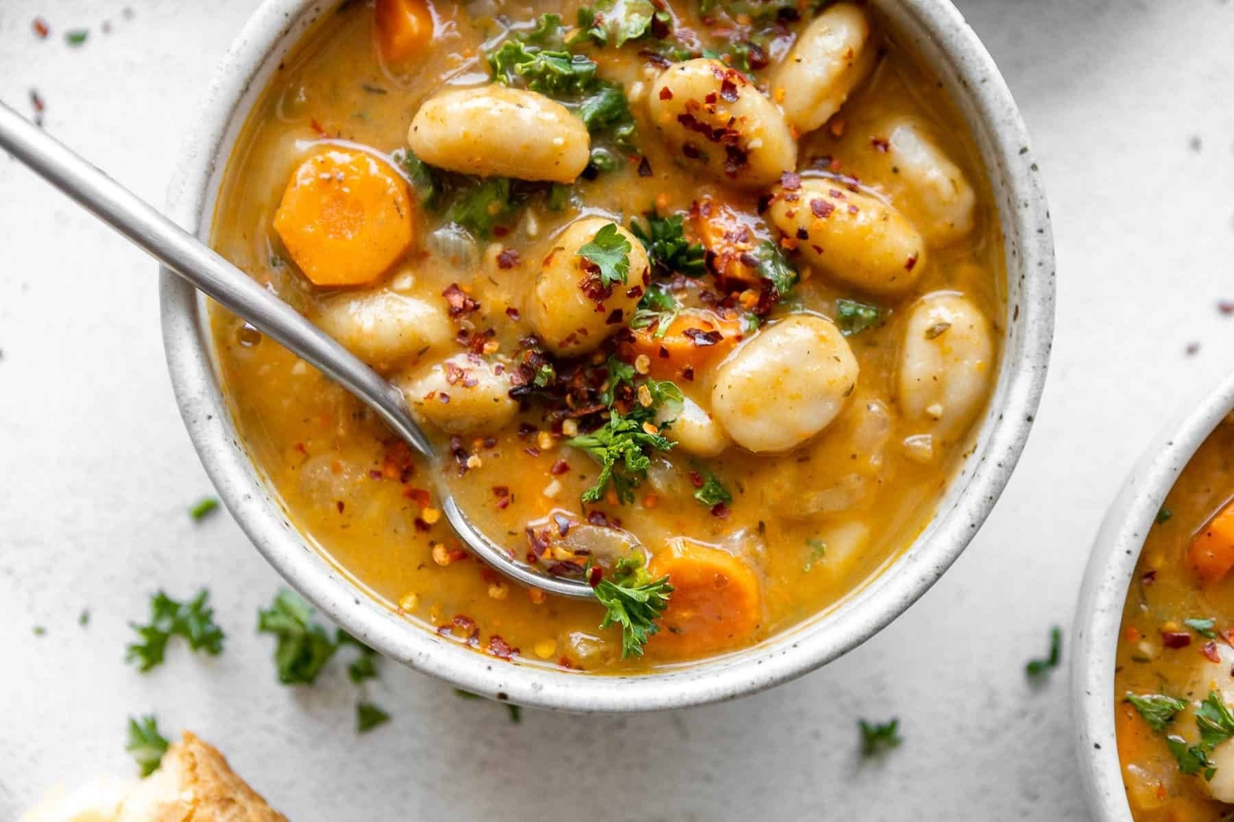 Tuscan vegan gnocchi soup